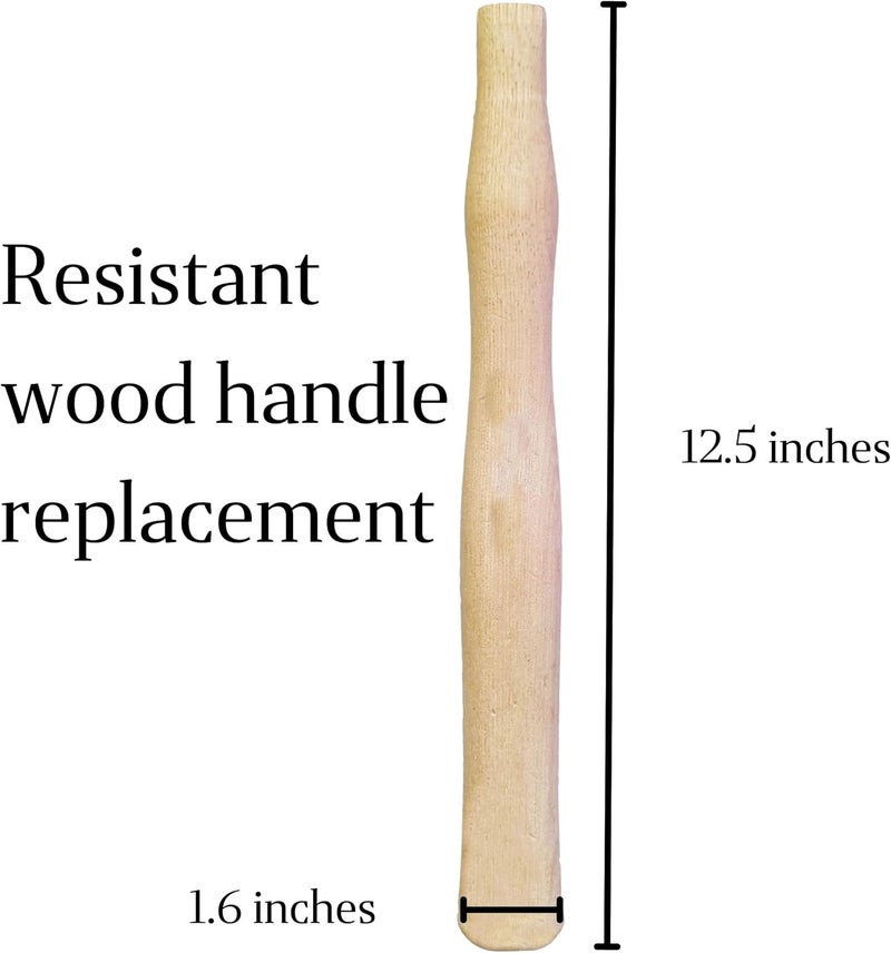 CuitÃ¡xi 2 pack Wood Sledge hammer handle replacement for 2, 3 and 4 lb Complete Set with Wooden and Steel Wedges - Wood replacement ball pien hammer handle - Wood tool handle - Wooden handle hammers in bulk - Image 4